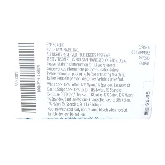 Gymboree 3-6m Car/Dots White/Blue Socks - Picture 4 of 4